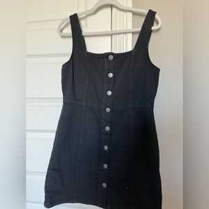 Black denim dress